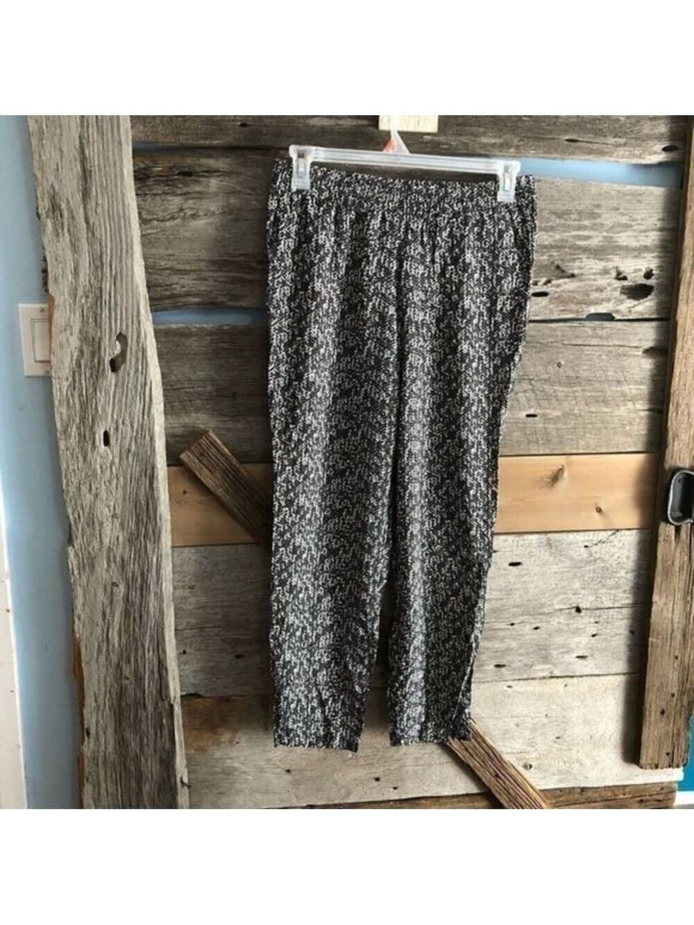 DALIA size Med Black/White lightweight summer pants